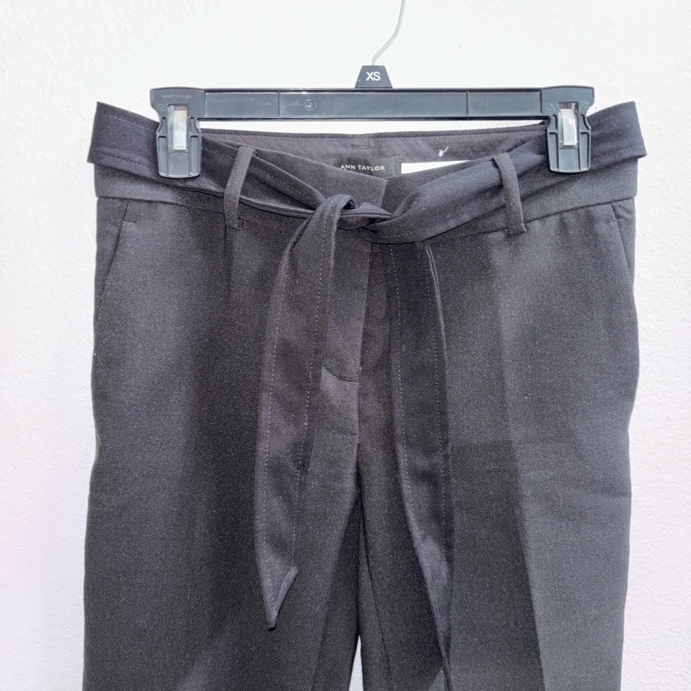 Ann Taylor Black Dress Pants with Tie-Waist